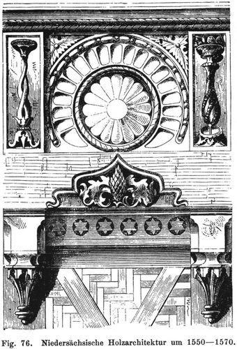 Fig. 76. Niedersächsische Holzarchitektur um 1550–1570. 