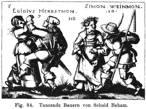 Fig. 84. Tanzende Bauern von Sebald Beham.