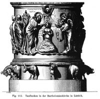 Fig. 115. Taufbecken in der Bartholomäuskirche in Lüttlich. 