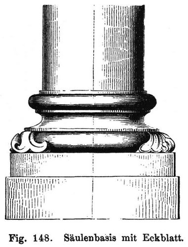 Fig. 148. Säulenbasis mit Eckblatt. 