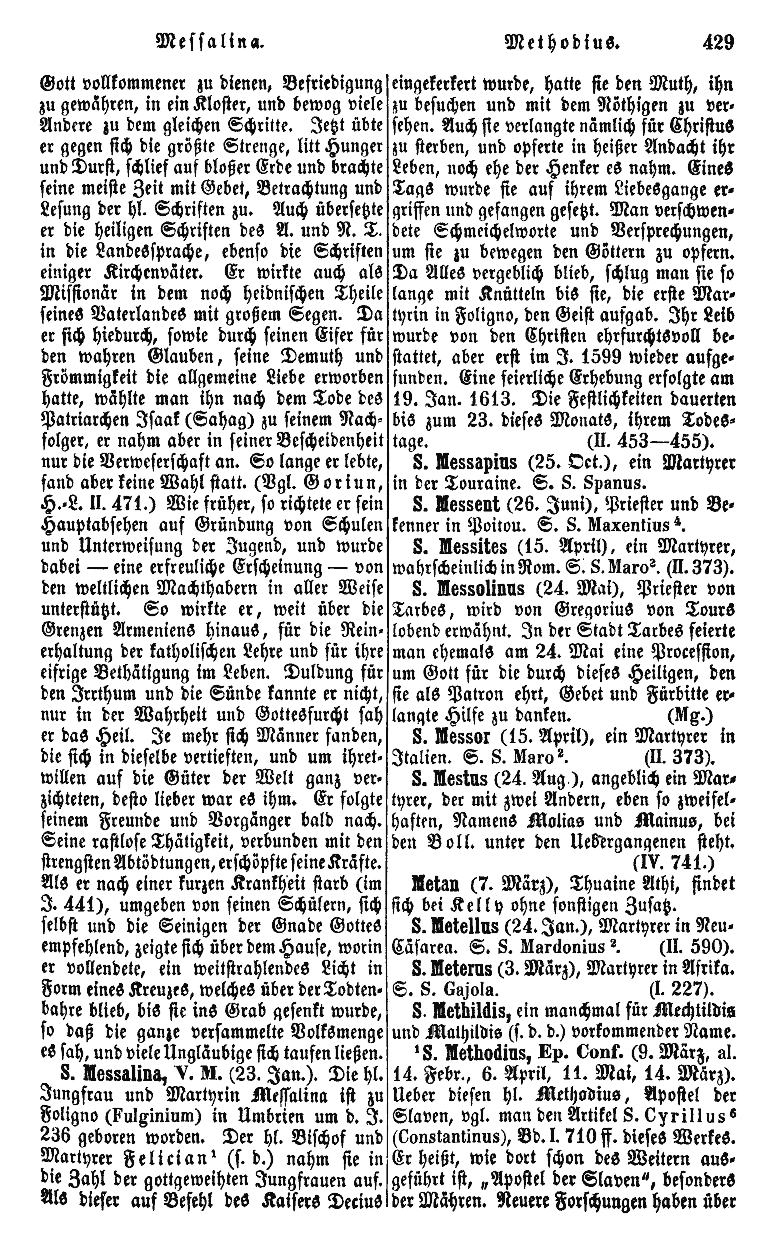 Vollständiges Heiligen-Lexikon, Band 4. Augsburg 1875 S. 429