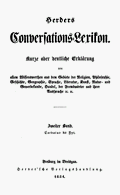 Herders Conversations-Lexikon. Freiburg im Breisgau 1854, Band 2