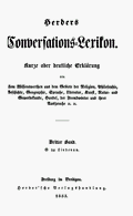 Herders Conversations-Lexikon. Freiburg im Breisgau 1855, Band 3