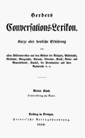 Herders Conversations-Lexikon. Freiburg im Breisgau 1856, Band 4