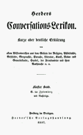 Herders Conversations-Lexikon. Freiburg im Breisgau 1857, Band 5