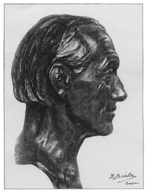 Ulrich von Wilamowitz-Moellendorff. Bronzebste von Max Bezner. 1926