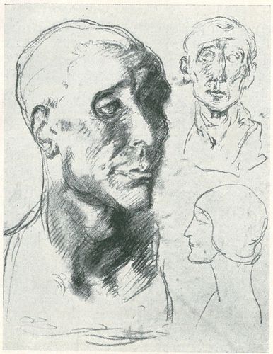 Lovis Corinth: Zeichnung nach einem Gipskopf (Abbildung Seite 17)