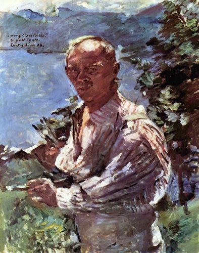 Großes Selbstporträt vor dem Walchensee (Gemälde, 1924)
