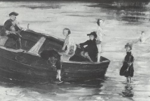 Kinder im Boot, 1903. l auf Malpappe, 27,5  39,5 cm. Bremen, Kunsthalle. Katalog der Werke Nr. 18