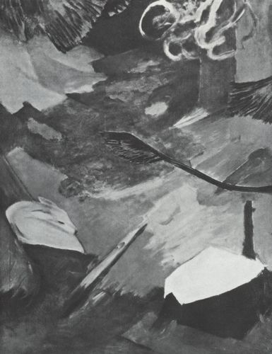 Reh im Walde I, 1911 (Erste Ausstellung der Redaktion 'Der Blaue Reiter'). Öl auf Leinwand, 129,5 × ...