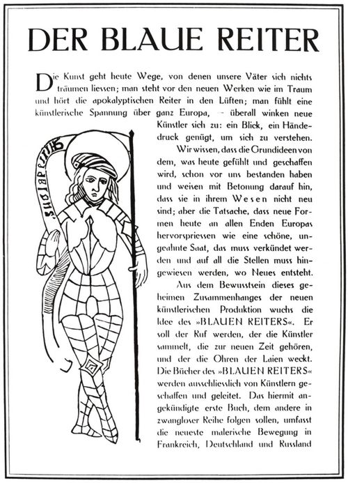 Subskriptionsprospekt zum Almanach 'Der Blaue Reiter', 1912