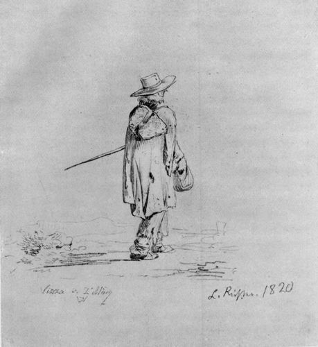 Ludwig Richter, Bei Nizza, Bleistiftzeichnung 3. Mai 1820