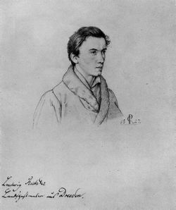 Ludwig Adrian Richter (Bleistiftzeichnung von Karl Peschel, 1827)
