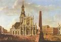 Meyer, Johann Friedrich: Potsdam, Nikolaikirche auf dem Alten Markt mit Barockfassade
