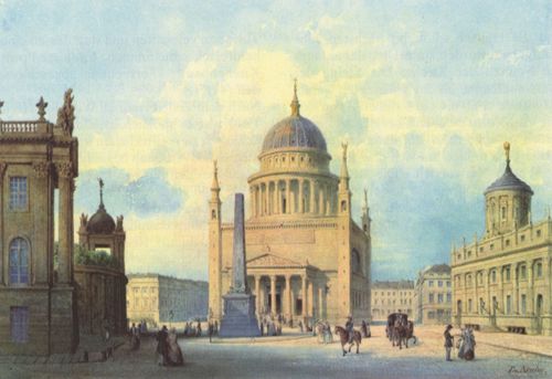 Arnim, Ferdinand von: Potsdam, Nikolaikirche auf dem Alten Markt, 1850