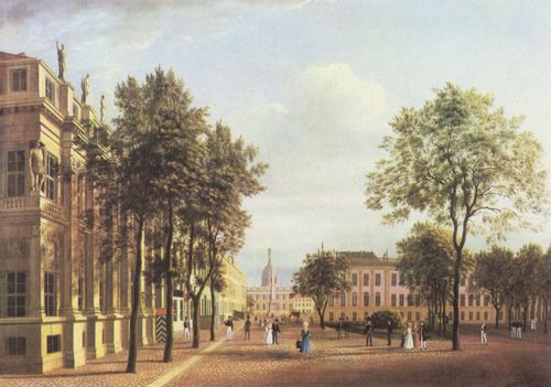 Barth, Wilhelm: Potsdam, Schlossstrae mit Blick auf das Rathaus