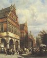 Springer, Cornelis: Paderborn, Marktplatz mit Rathaus