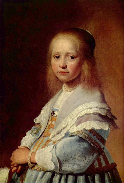 Verspronck, Jan: Mdchen in blauem Kleid, Detail