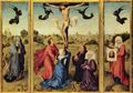 Weyden, Rogier van der: Kreuzigungstriptychon, linker Flgel: Hl. Maria Magdalena, rechter Flgel: Hl. Veronika mit Stifterportrts
