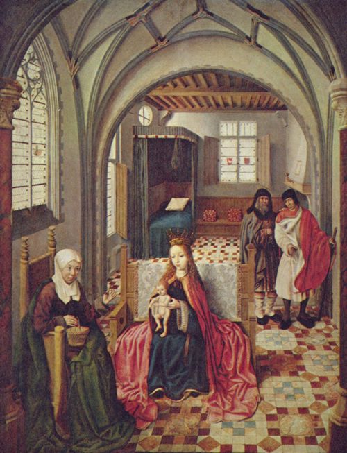 Niederlndischer Meister: Die Heilige Familie im Gemach mit Anna und Joachim