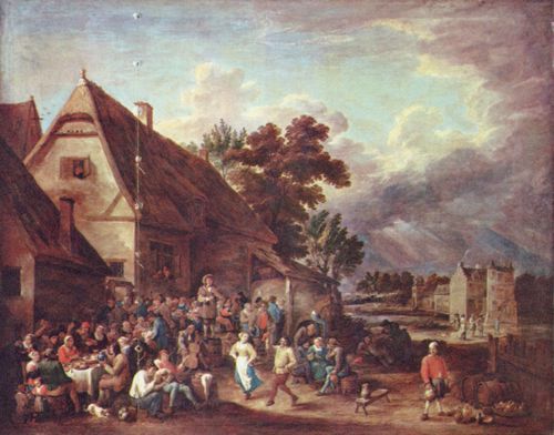 Teniers d. J., David: Groe Dorfkirmes mit dem tanzenden Paar