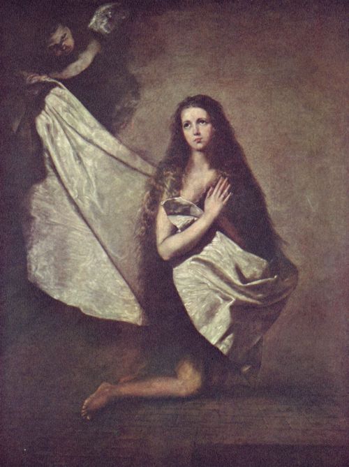 Ribera, Jos de: Die Hl. Agnes im Gefngnis, als sie der Engel mit dem Tuch bekleidet