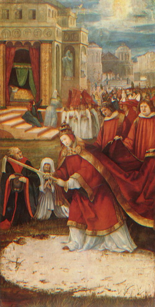 Grnewald, Mathis Gothart: Aschaffenburger Altar, rechter Flgel: Grndung von Santa Maria Maggiore in Rom
