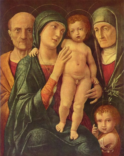 Mantegna, Andrea: Die Hl. Familie mit Hl. Elisabeth und Johannesknaben