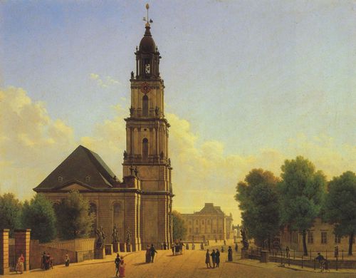 Hasenpflug, Carl: Potsdam, Garnisonskirche und Breite Brcke mit Blick auf das Stadtschloss