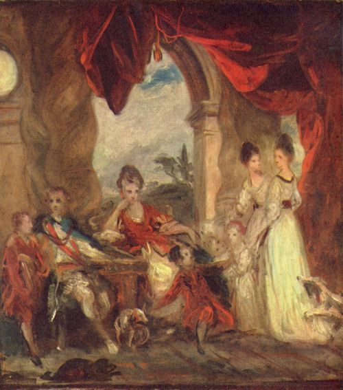 Reynolds, Sir Joshua: Portrt des Vierten Herzogs von Marlborough und seiner Familie