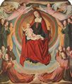 Meister von Moulins: Triptychon von Moulins, Mitteltafel, Szene: Maria in der Glorie und Engel