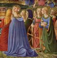 Angelico, Fra: Marienkrnung, Altarretabel mit Predellatafeln zum Leben des Hl. Dominikus, Detail