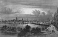 Poppel, Johann Gabriel Friedrich: Frankfurt an der Oder, Ansicht vom östlichen Oderufer mit Promenade und Brücke