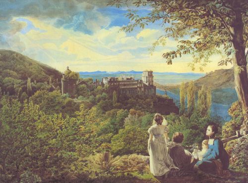 Fohr, Carl Philipp: Heidelberg, Blick auf das Schloss von Osten