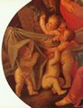 Poussin, Nicolas: Die Heilige Familie mit Engeln, Detail, Oval