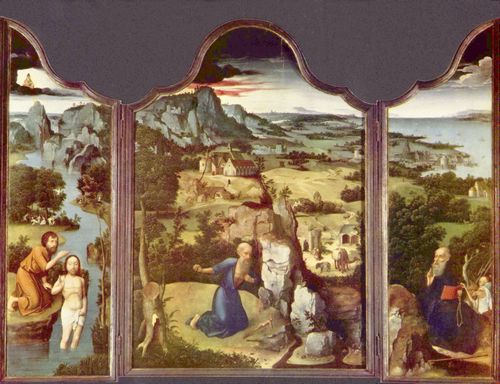 Patinir, Joachim: Bue des Hl. Hieronymus, Triptychon