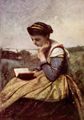 Corot, Jean-Baptiste Camille: Lesende Frau