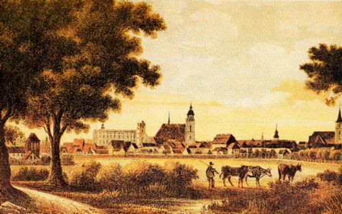 Becker, August: Dessau, Ansicht von Norden (Muldseite)