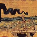 Meister der Verherrlichung Mariae: Köln, Gesamtansicht mit Siebengebirgspanorama (Ausschnitt, Kartäuserkirche, St. Pantaleon, St. Georg und St. Aposteln)
