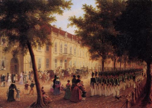 Brcke, Johann Wilhelm: Berlin, Unter den Linden, Stadtpalais des Knigs Ernst August von Hannover