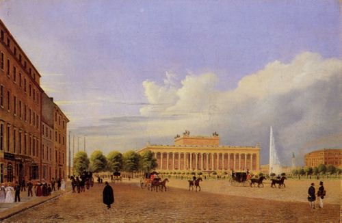 Hintze, Johann Heinrich: Berlin, Altes Museum von der Schlossfreiheit aus