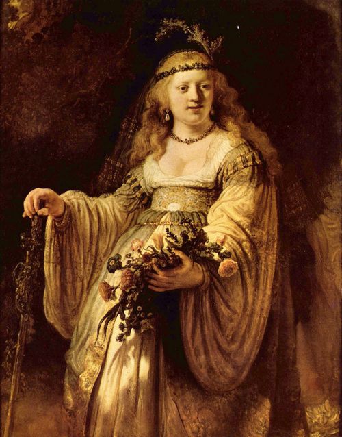 Rembrandt Harmensz. van Rijn: Portrt der Saskia als Flora