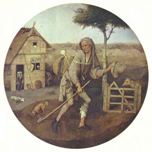 Bosch, Hieronymus: Der Landstreicher (Der verlorene Sohn), Tondo