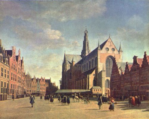 Berckheyde, Gerrit Adriaensz: Der Grote Markt mit St. Bravo in Haarlem
