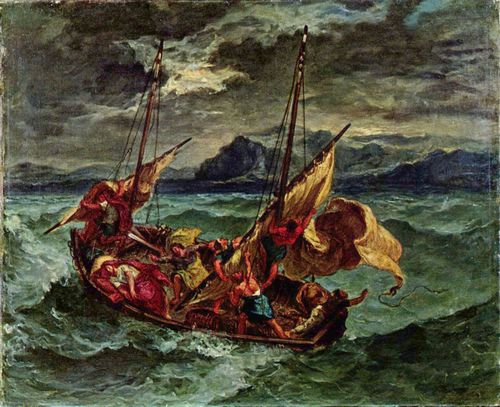 Delacroix, Eugne Ferdinand Victor: Christus auf dem See Genazareth