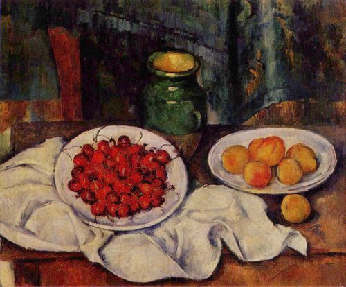 Czanne, Paul: Stillleben mit Kirschen und Pfirsichen