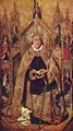 Bermejo, Bartolomé: Thronender Hl. Dominikus mit den 7 Kardinaltugenden