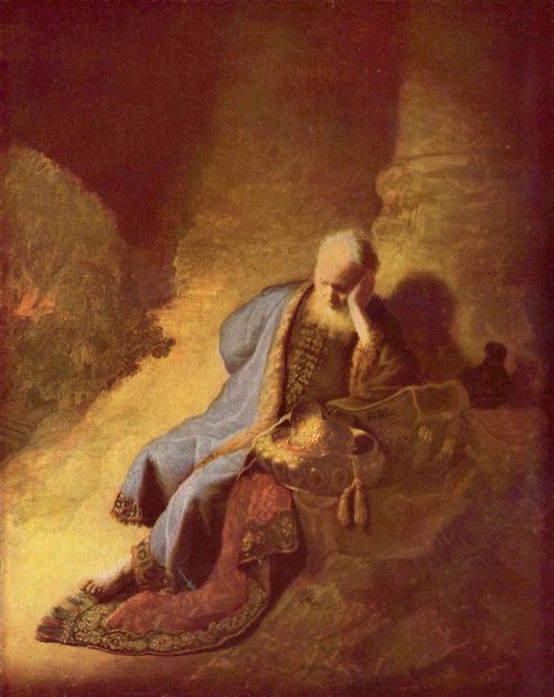 Rembrandt Harmensz. van Rijn: Jeremias trauert ber die Zerstrung von Jerusalem