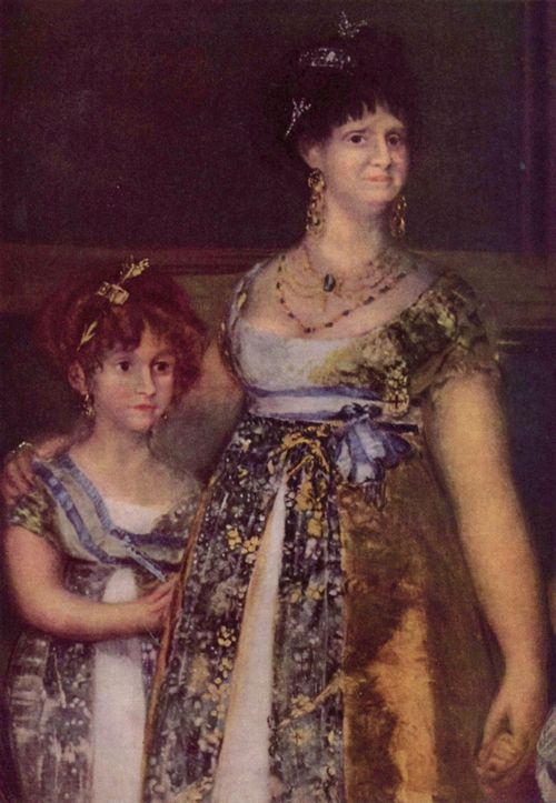 Goya y Lucientes, Francisco de: Portrt der Familie Karls IV., Detail: Portrt der Knigin Maria Luisa