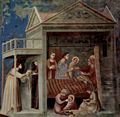 Giotto di Bondone: Fresken in der Arenakapelle in Padua, Szene: Maria Geburt